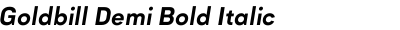 Goldbill Demi Bold Italic
